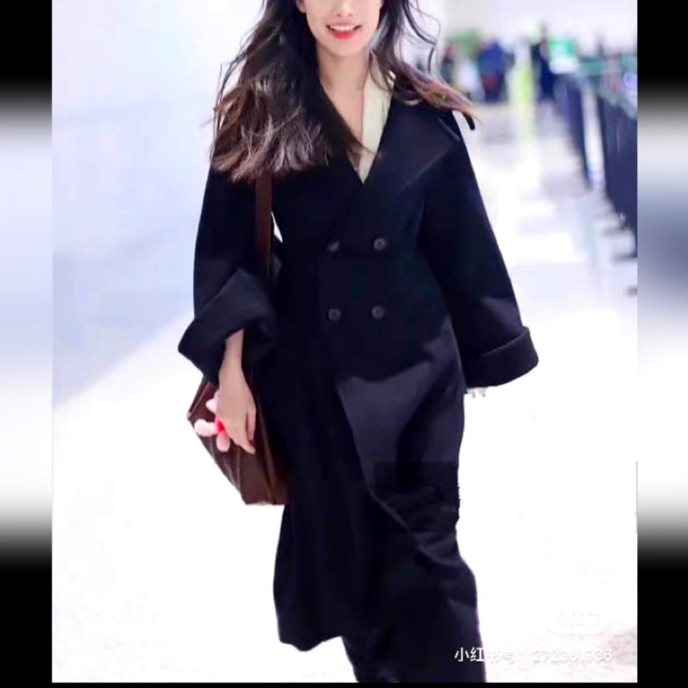 Winter long trench coat, two sided, wool blended, no brand!